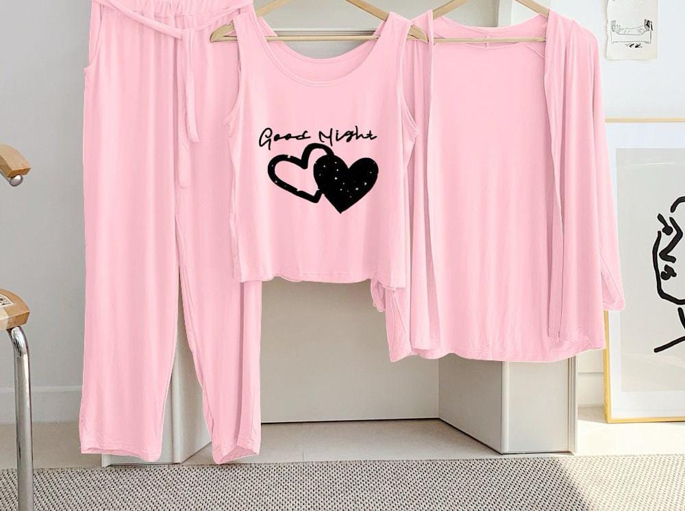 3pcs night suits ( Shirt Upper Trouser)