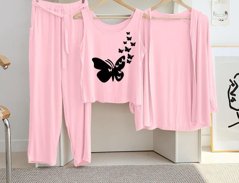 3pcs night suits ( Shirt Upper Trouser)