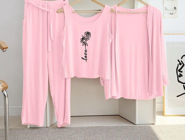 3pcs night suits ( Shirt Upper Trouser)