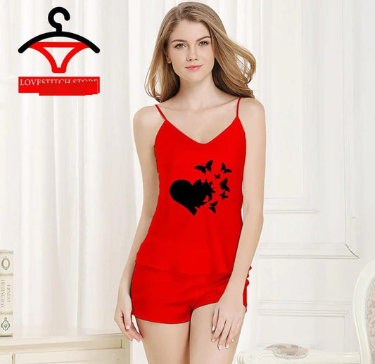 2-Piece Short Boxer Night Suit ( Shirt & Boxer Shorts)