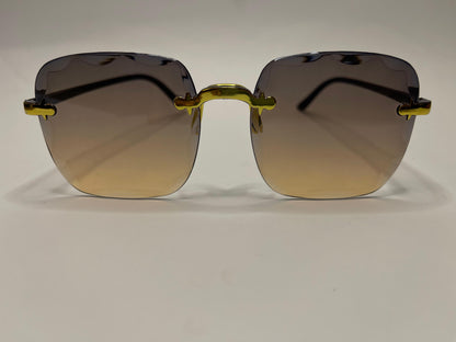 Rimless Square Sunglasses (For Men)